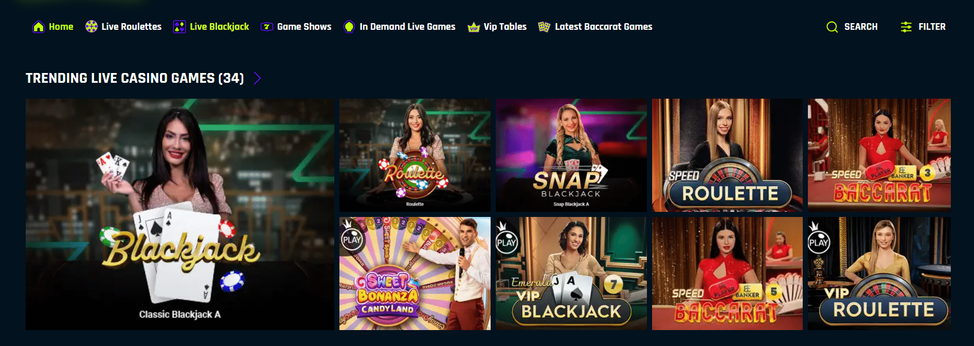 Rise of Bets live casino spellen