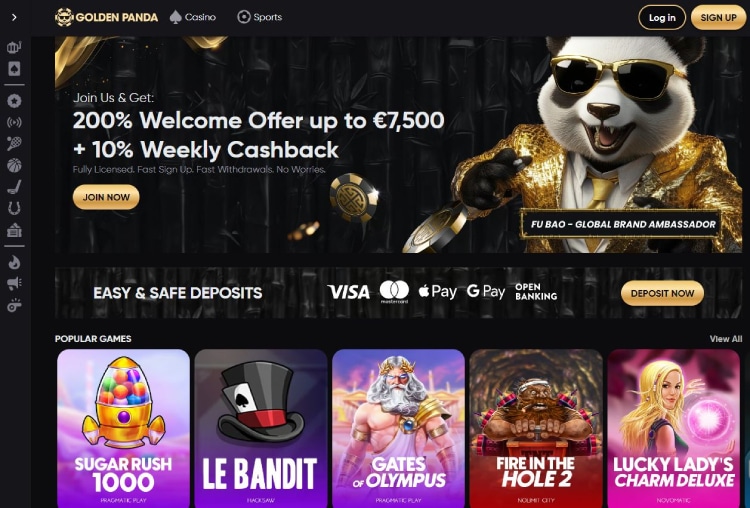 Golden Panda, casino zonder vergunning